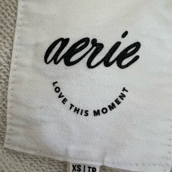 Aerie Oversized Cream LOVE Sweathirt XS EUC - Picture 4 of 4